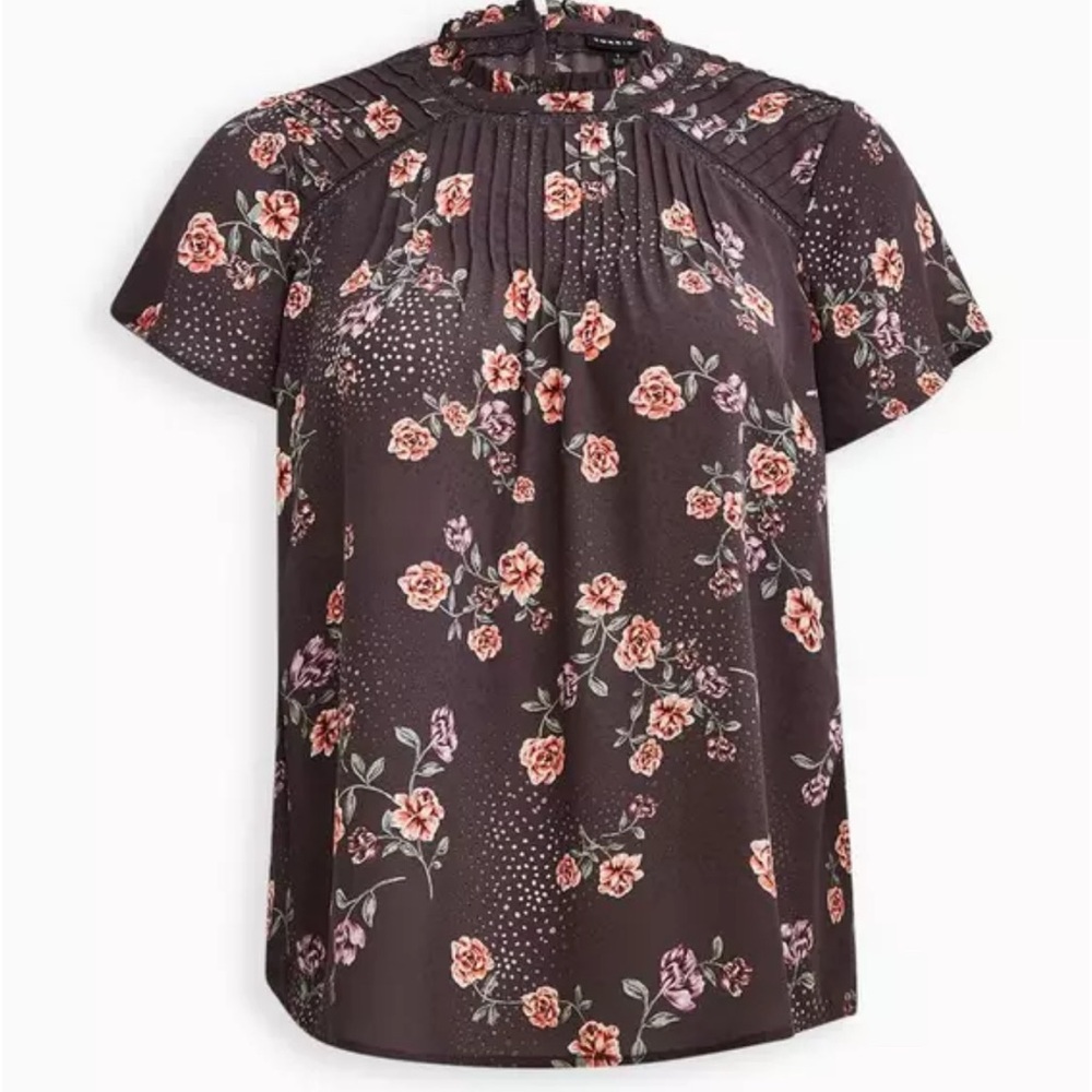 Georgette Lace Inset Blouse torrid